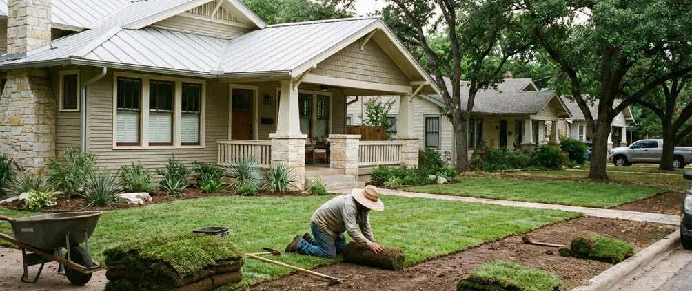 watering new sod Austin