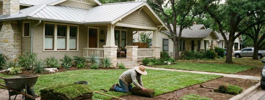 watering new sod Austin